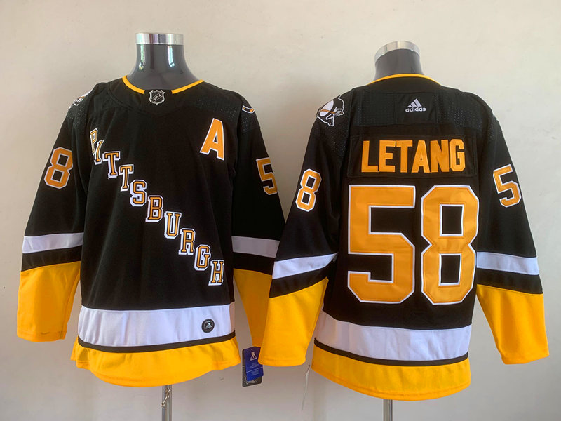 Men's Pittsburgh Penguins Kris Letang #58 Black Jersey